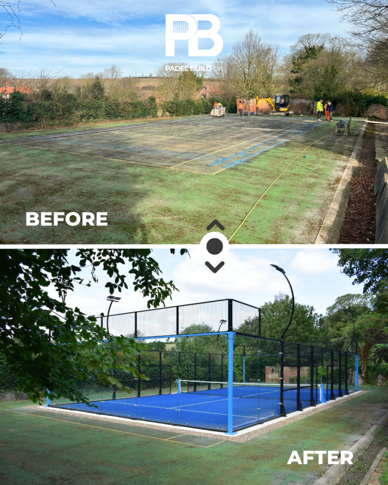 Converting a tennis court to padel